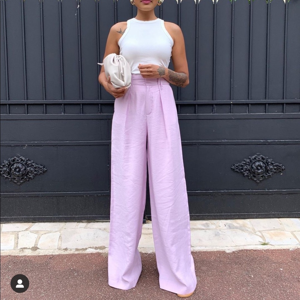 ZARA pleated wide leg pants -  bloggers favorite